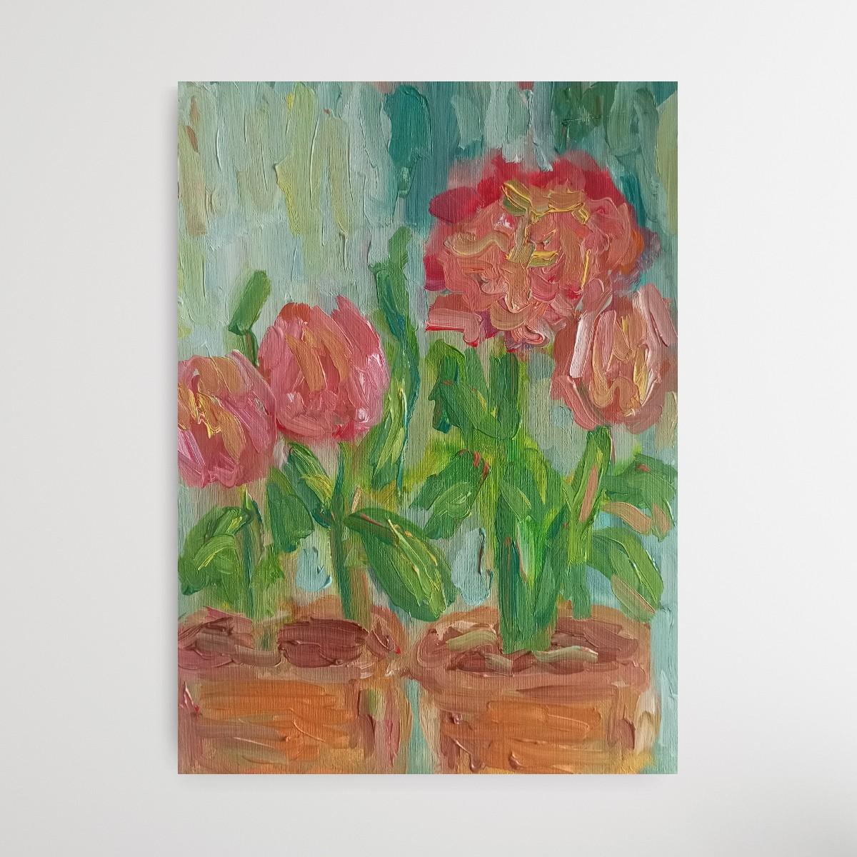 Lost in the beauty of pink dahlias For Sale 2