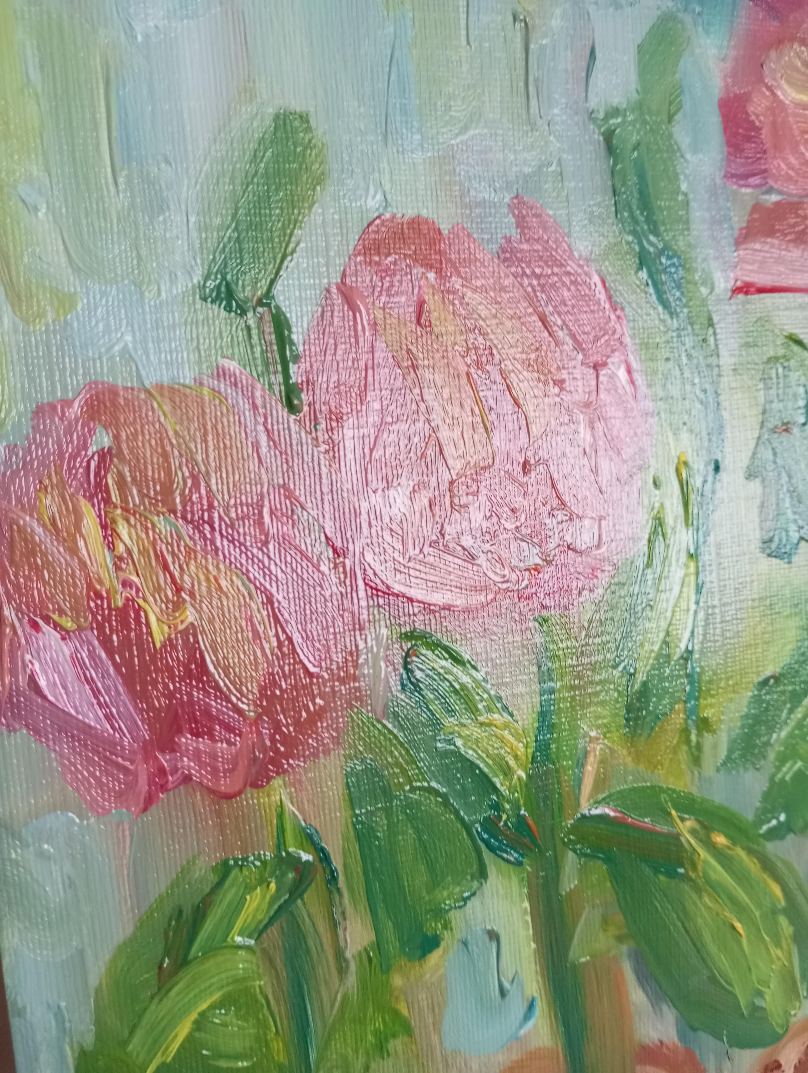 Lost in the beauty of pink dahlias For Sale 3
