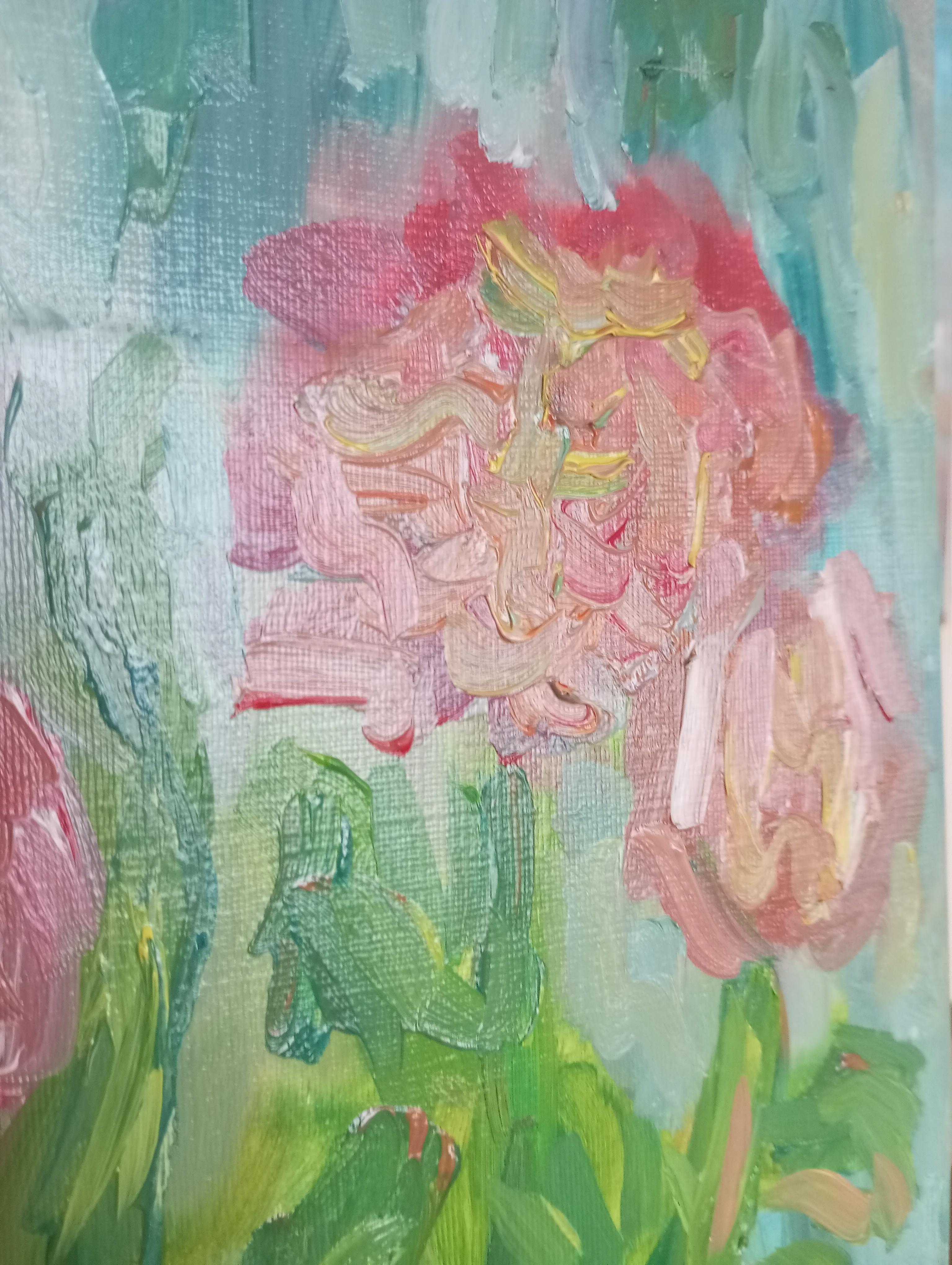 Lost in the beauty of pink dahlias For Sale 8