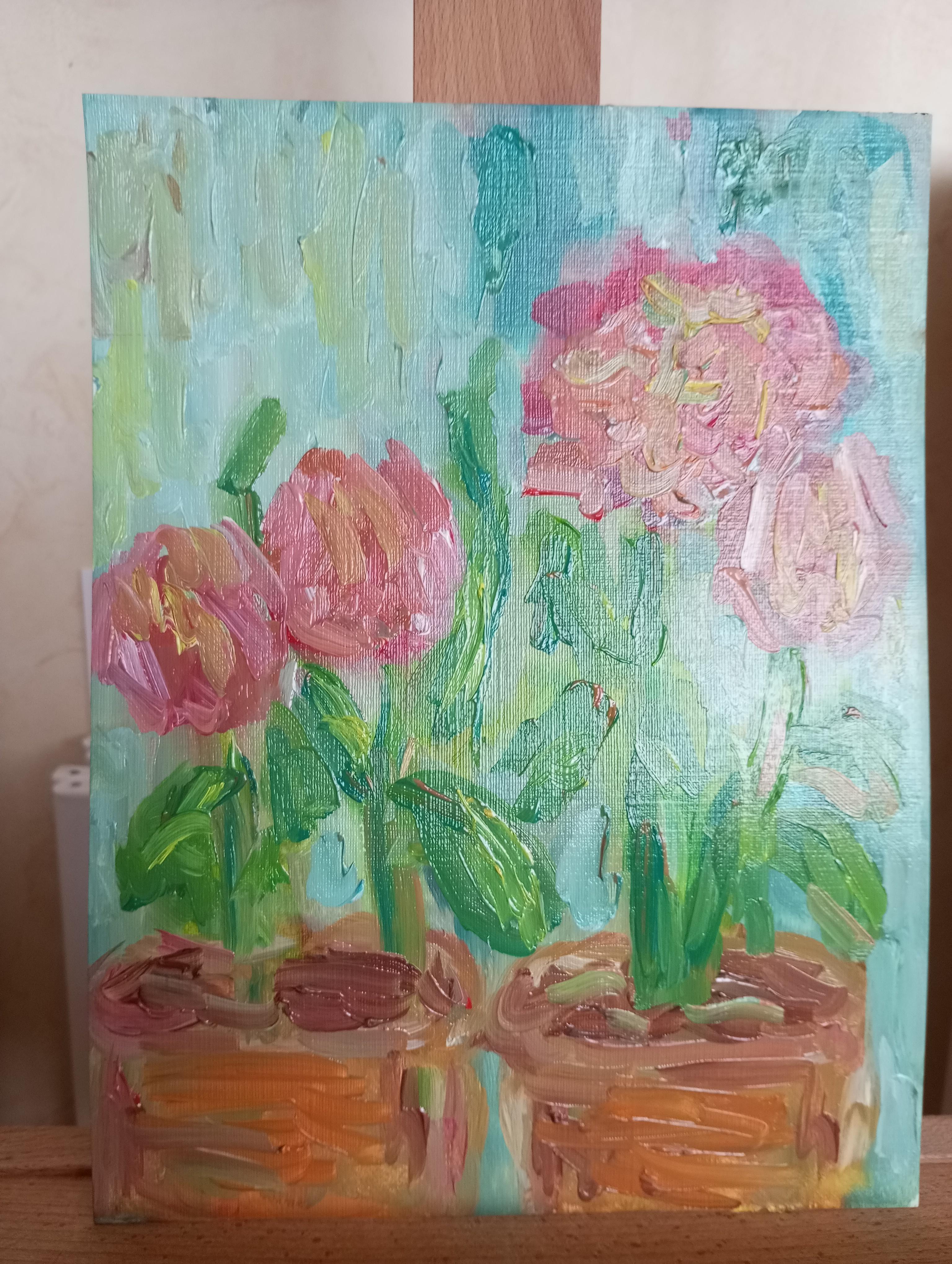 Lost in the beauty of pink dahlias For Sale 5