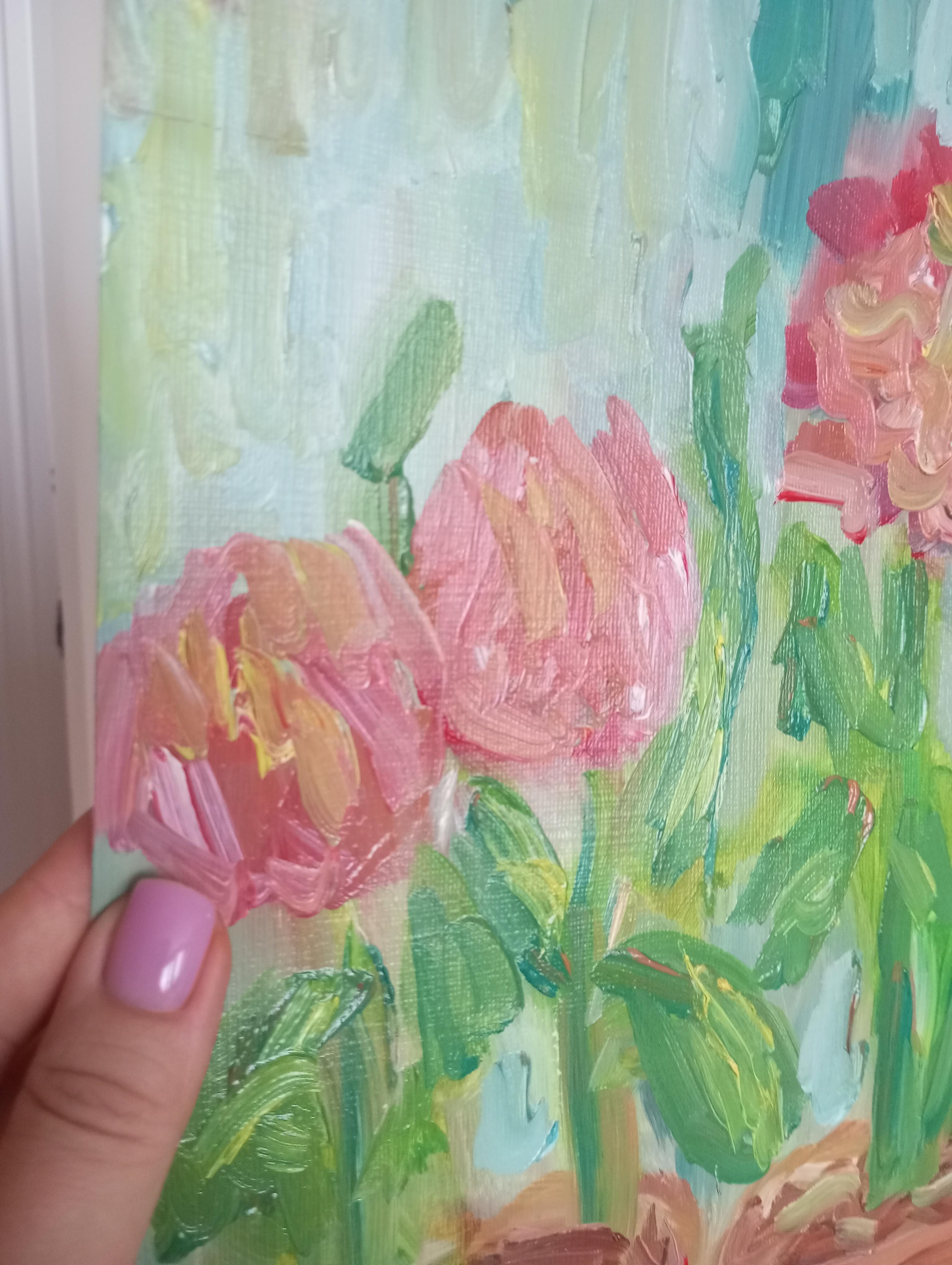 Lost in the beauty of pink dahlias For Sale 9