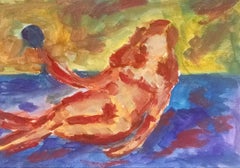 "Donna con specchio" (quadro impressionista contemporaneo)