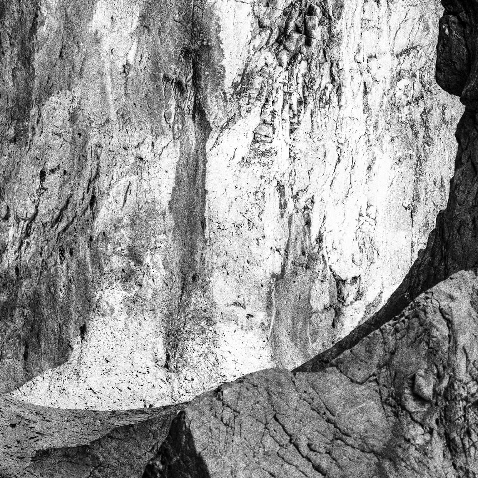 Homage to Heraclitus: Earth I - Black and White Landscape Photograph of a Cave For Sale 1