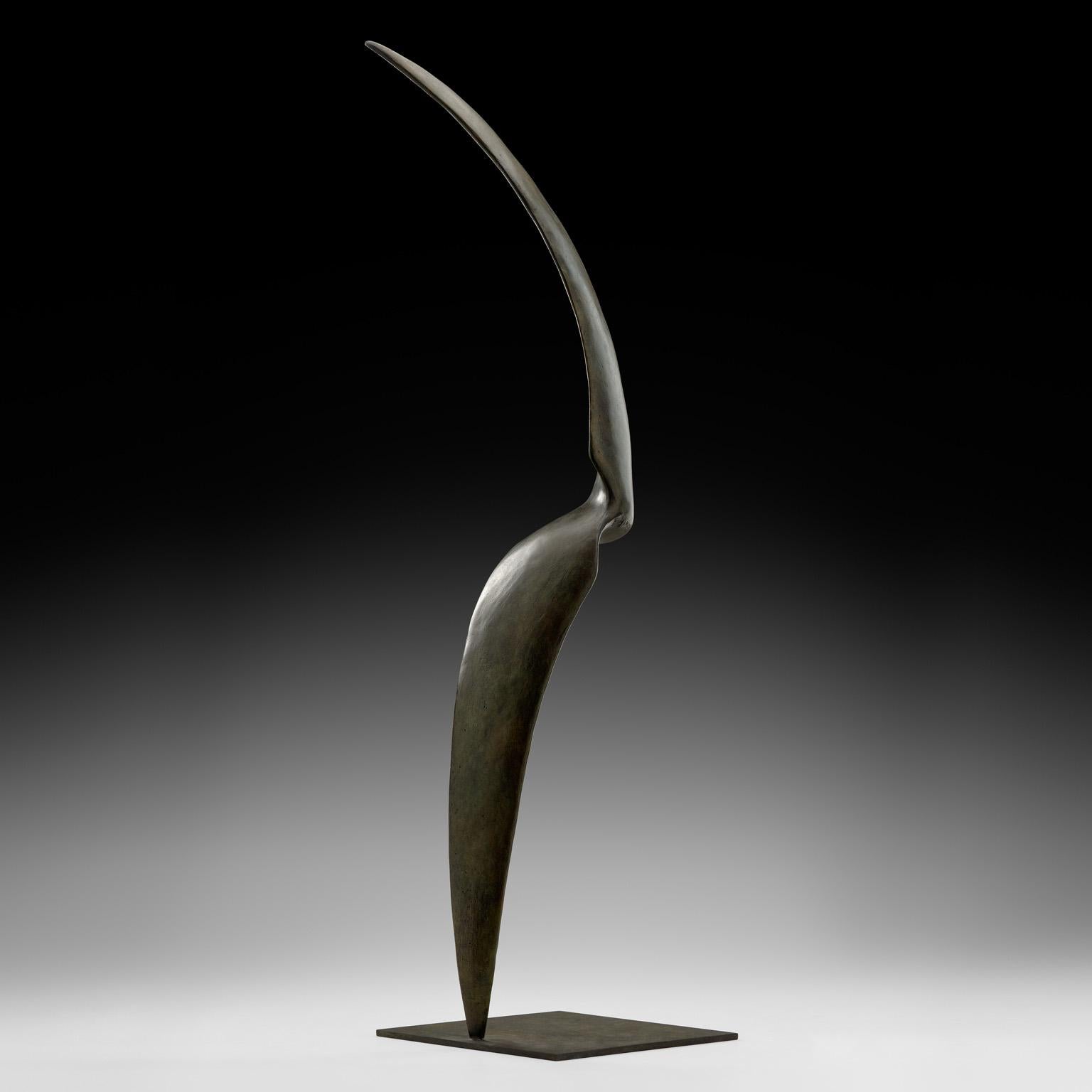 Isabelle Thiltgès Figurative Sculpture - Élan - Bronze Sculpture of a Flying Bird