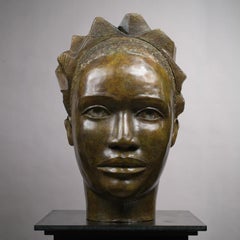 L' Envers du Décor Bronze Sculpture, Double Headed Portrait, Ed. 2/8