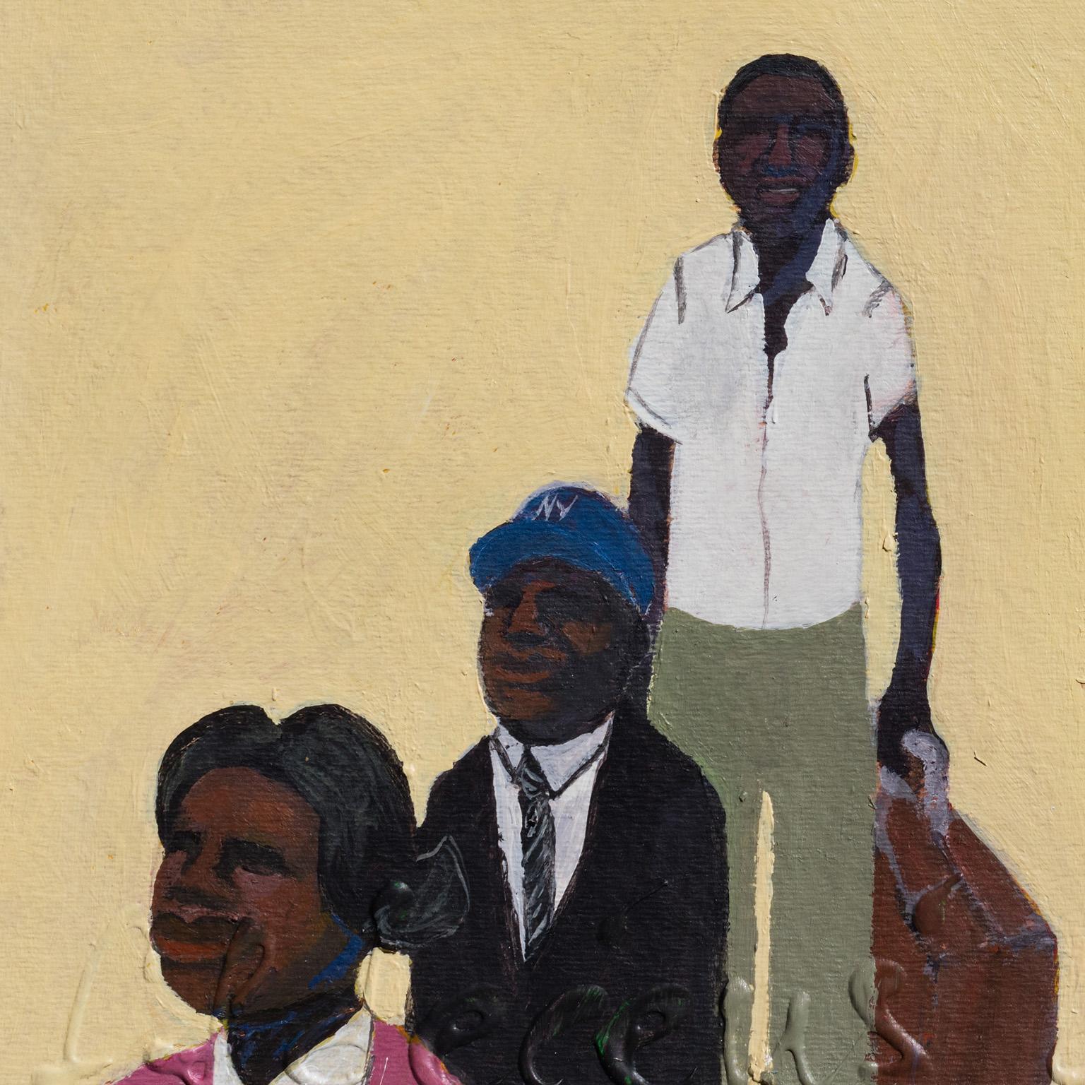 Morning Rush - Work on Paper of the African American Great Migration - Painting by Francks Deceus