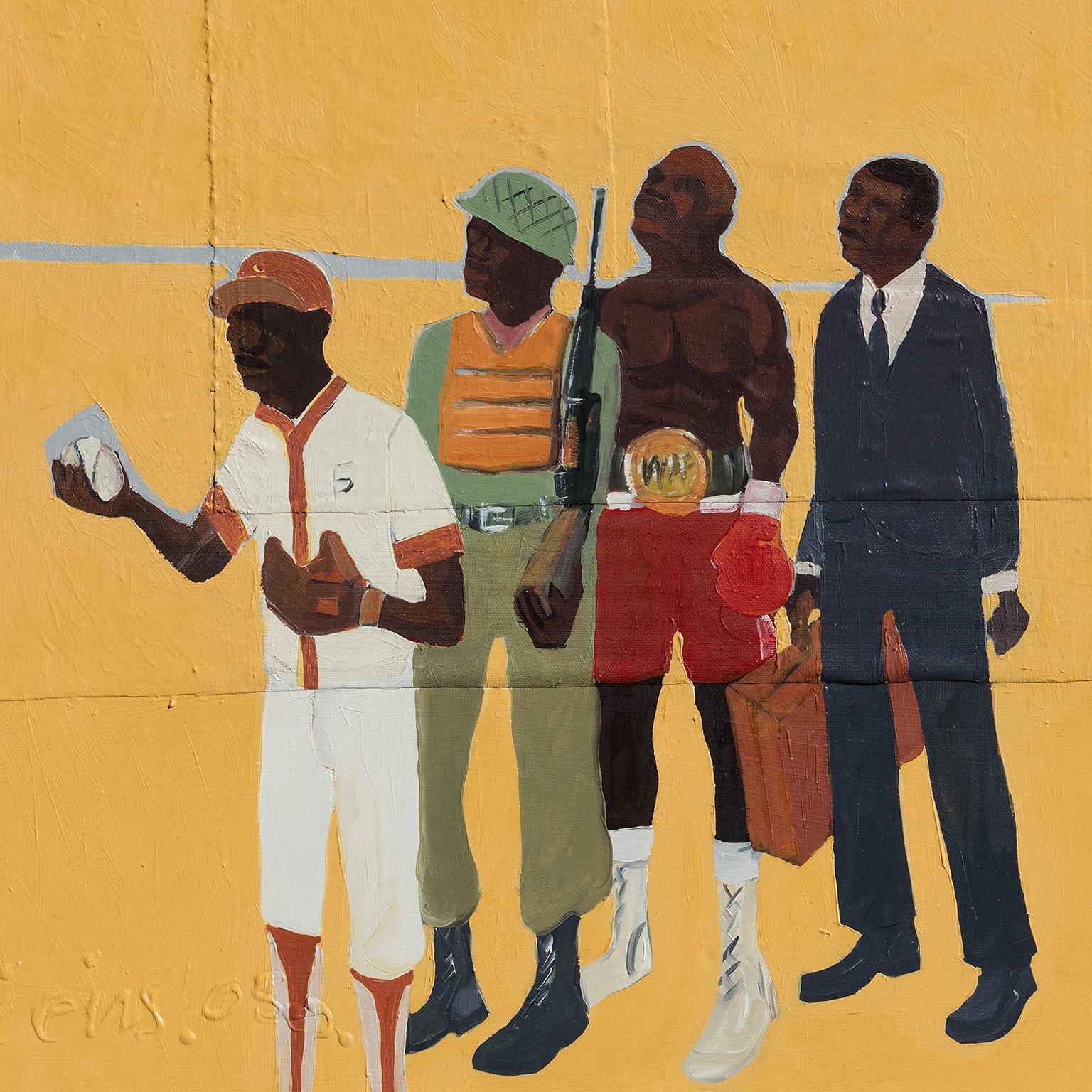 Hero - African American Baseball Player, Boxer, Soldier, and Businessman - Painting by Francks Deceus