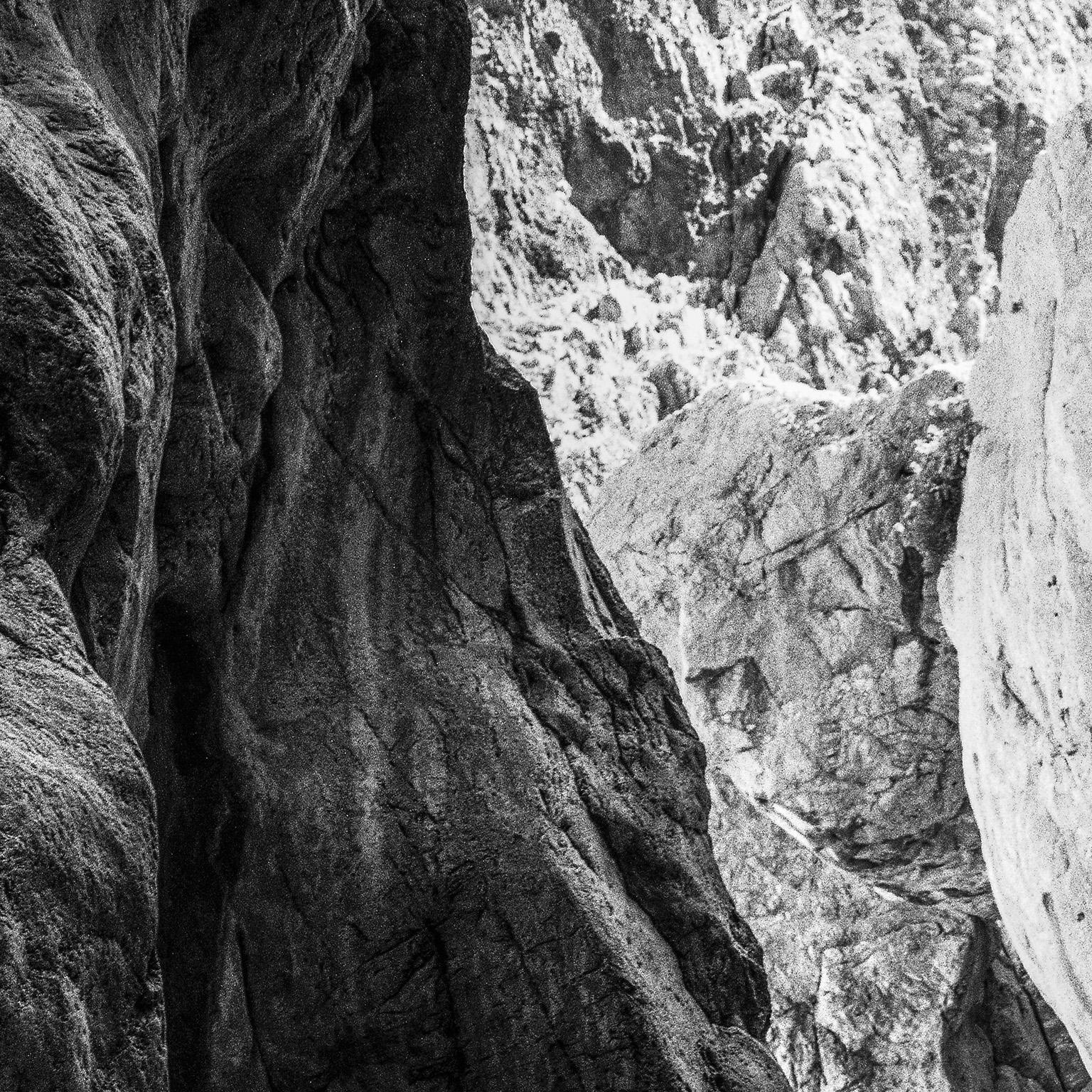 Homage to Heraclitus: Earth III - Black and White Landscape Photograph of a Cave For Sale 1