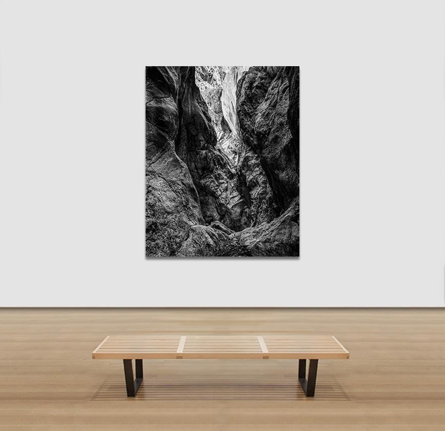 Homage to Heraclitus: Earth III - Black and White Landscape Photograph of a Cave For Sale 3