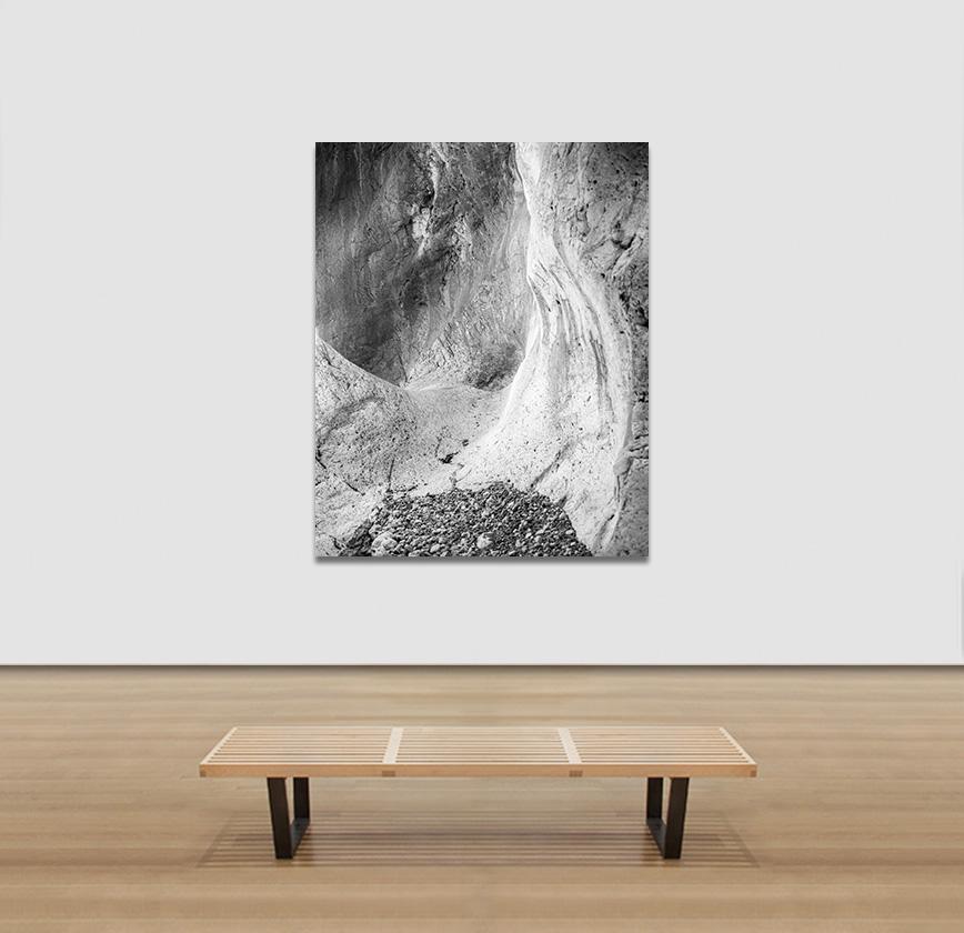 Earth VIII - Black and White Photograph, Stone Cave, Rocks, Natural Landscape For Sale 2