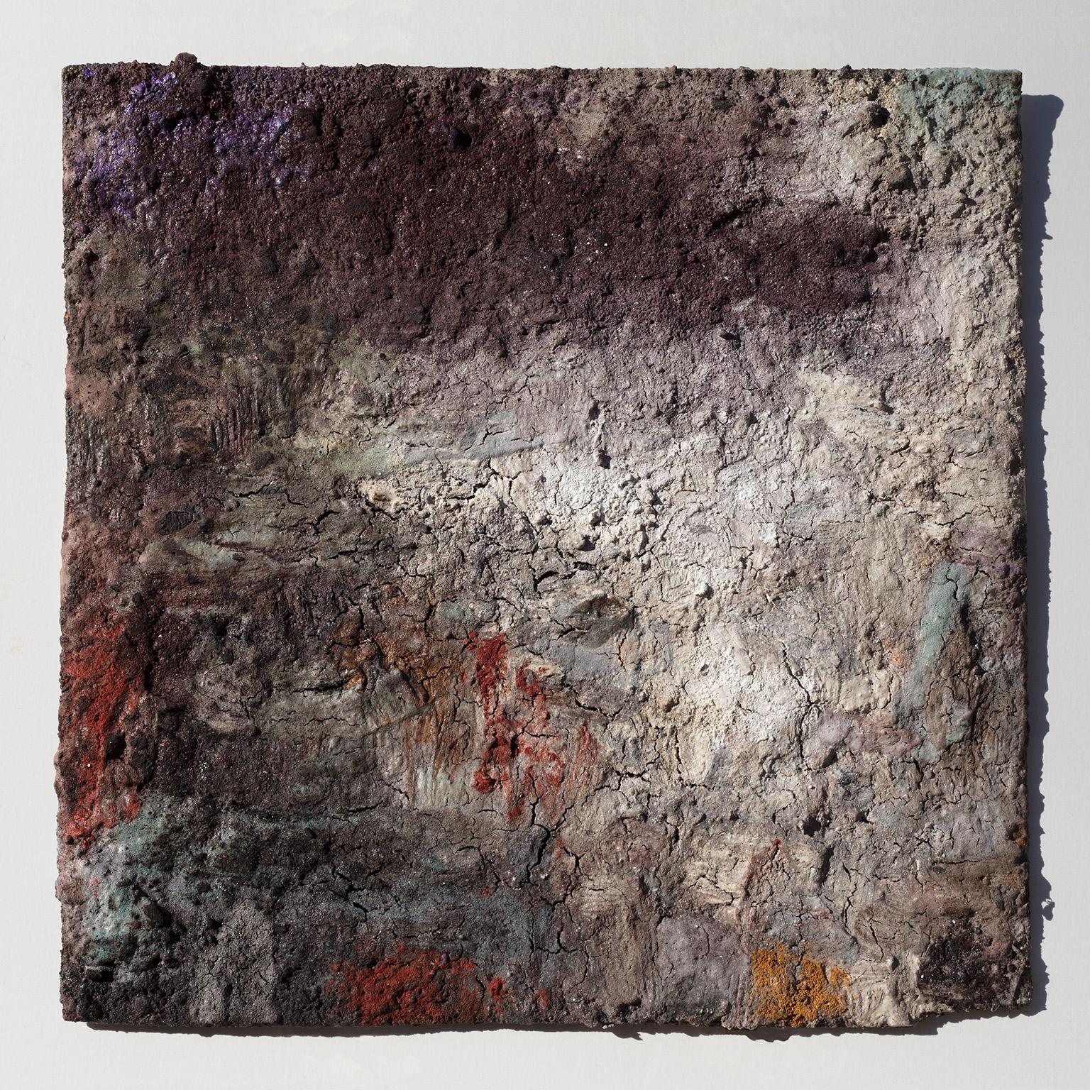 Terra Bruciata (Scorched Earth) # - Small Abstract Painting - Mixed Media Art by Orazio De Gennaro