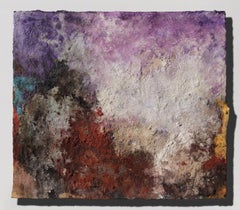 Terra Bruciata (Scorched Earth) - Small Abstract Purple and Red Painting