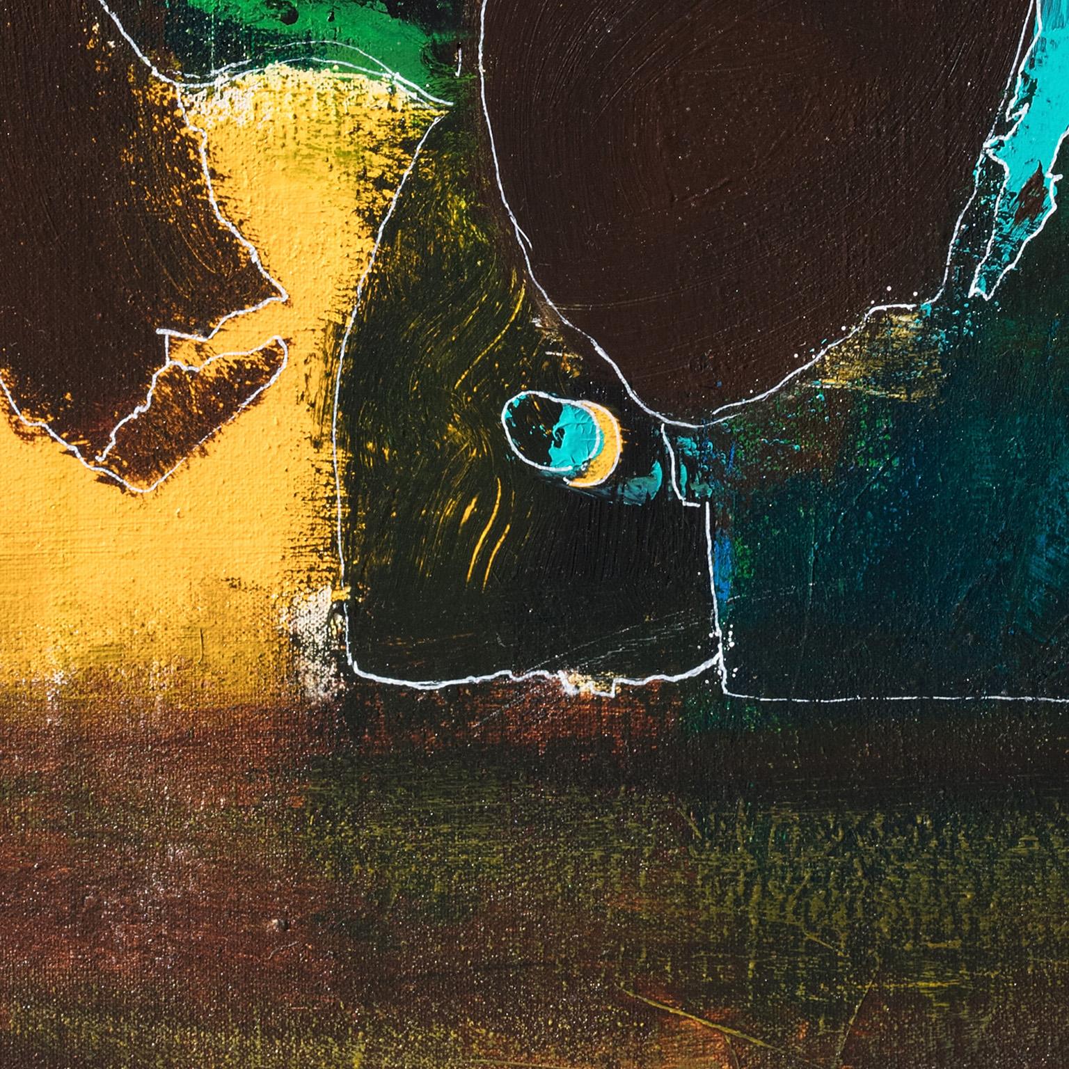 A Link To the World - Expressionist Figurative Painting of Nude Female Figure 1