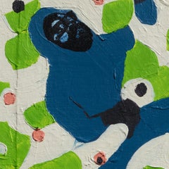 Mumbo Jumbo Study #14 - Figurative Painting with Pink, Green, and Blue Colors