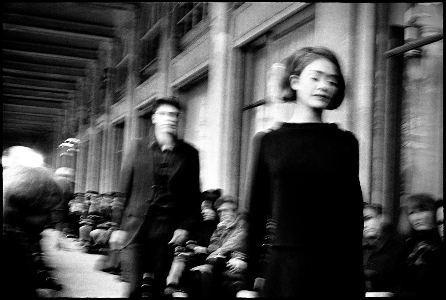Jerome L' Huillier-Palais Royal - Black and White Photograph of Fashion Show