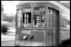 Vintage 1999-New Orleans - Black & White Photograph of New Orleans Street Car Conductor