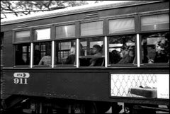 2016-Nouvelle-Orléans - Photographie en noir et blanc d'une voiture de rue historique de la Nouvelle-Orléans