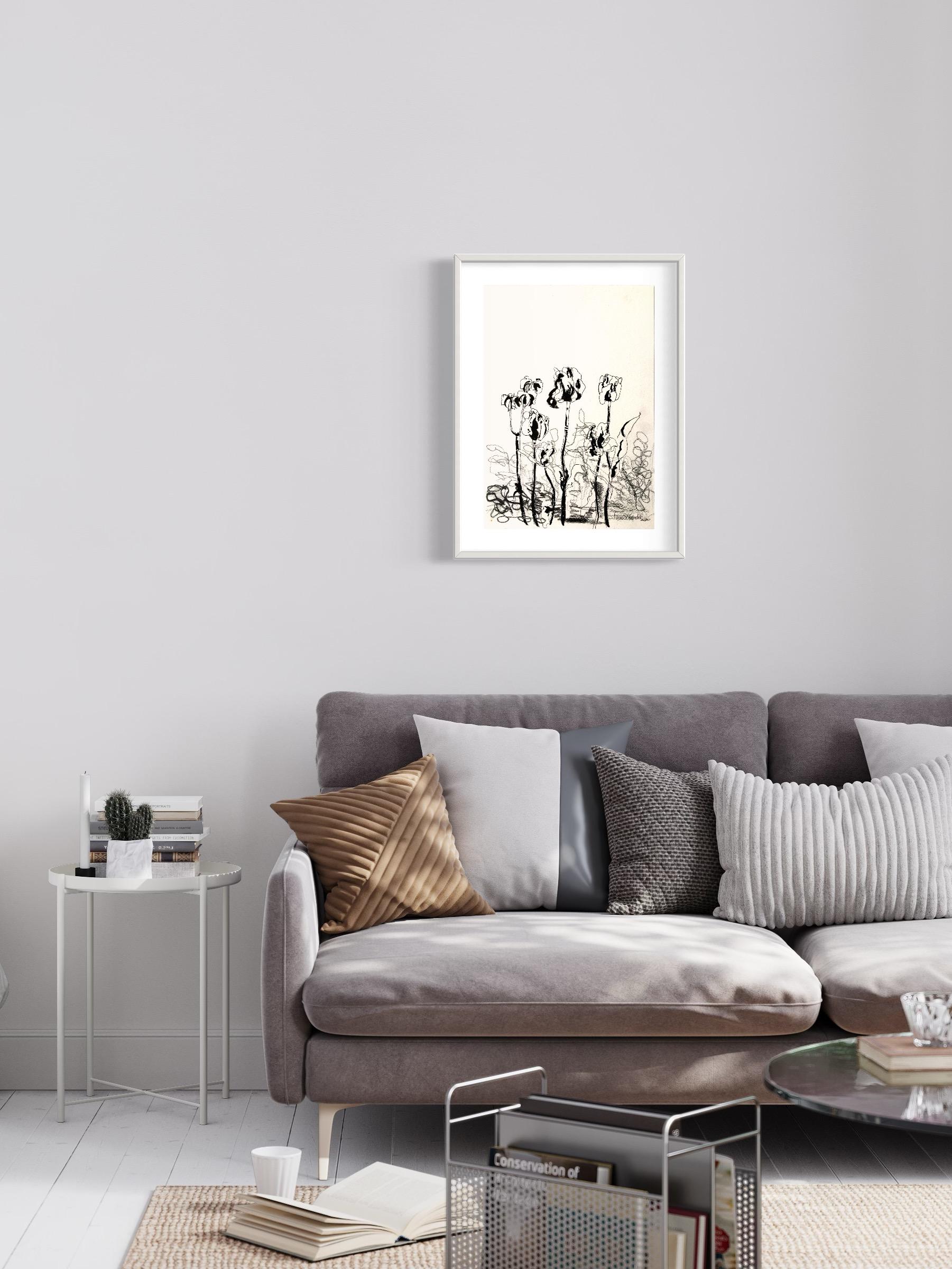 Constant Gardener-Tulips by Shizico Yi, rare original drawing on offer 7