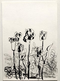 Constant Gardener-Tulips by Shizico Yi, rare original drawing on offer