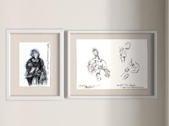 Originaux-Rencontre avec Raphael-Études du mouvement et de la forme-Artiste britannique récompensé- Lot de 2