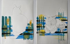 Acrylic Animal Drawings and Watercolors