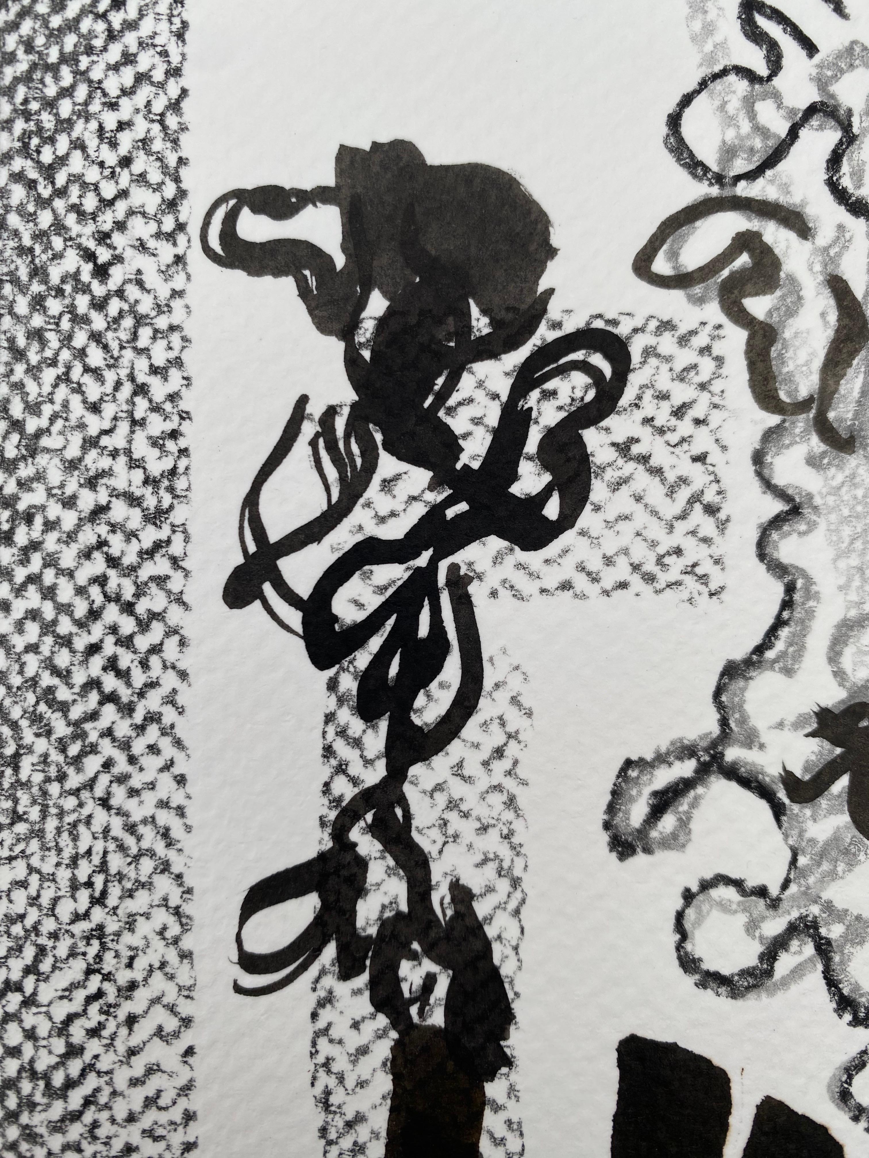 Dessin original Time Series-Gladiolus-PleinAir-Artiste récompensé par la Grande-Bretagne-Encre sur papier en vente 8