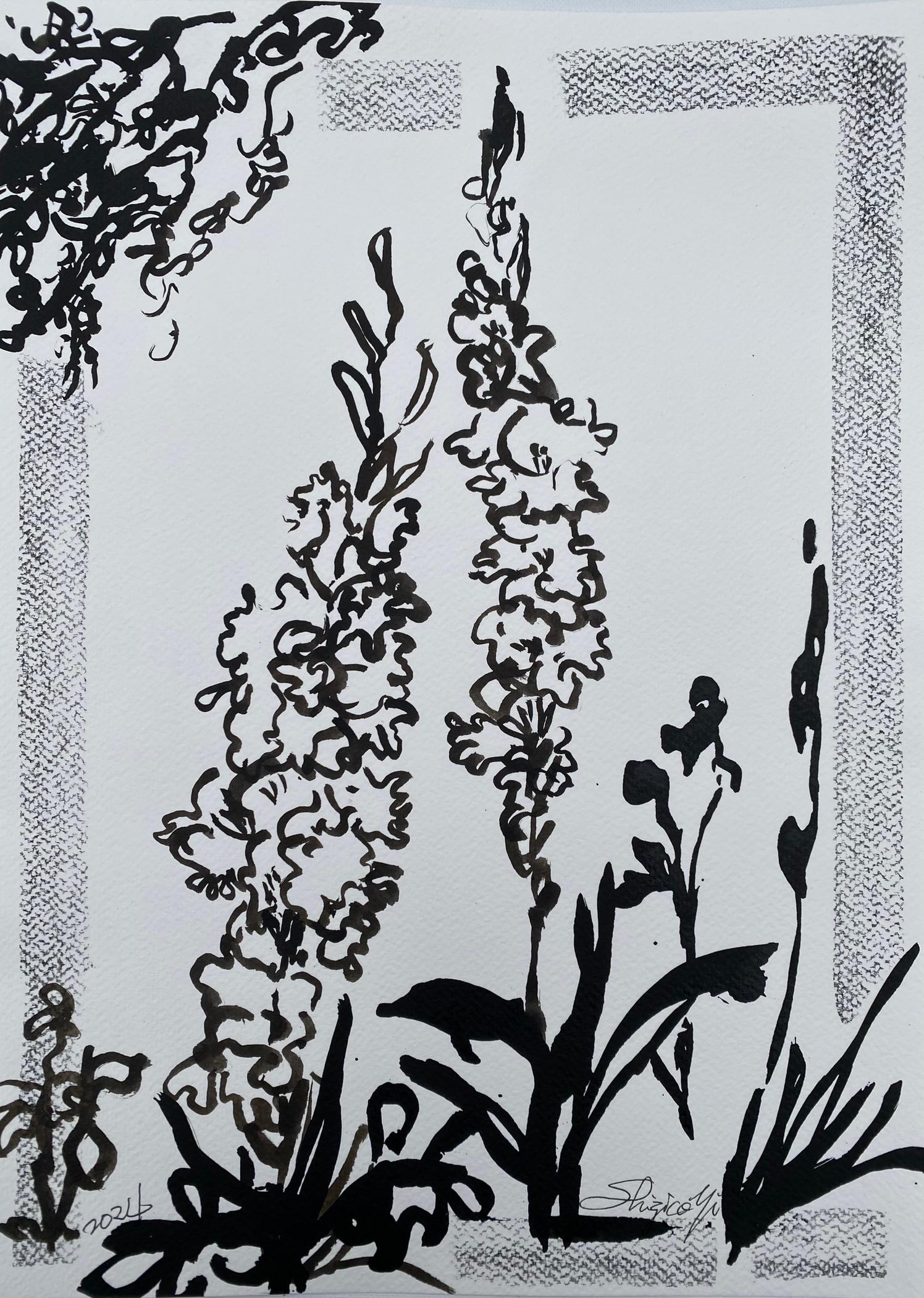 La série Summer Bloom est un projet permanent auquel Shizico Yi revient chaque été, en peignant en plein air dans son jardin. Elle a commencé à jardiner en 2015 pour créer un espace de guérison pour son chien âgé et souffrant. Après la mort de son