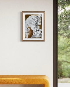 Originale da Londra con amore - Artista britannico premiato - Disegno a inchiostro + foglia d'oro