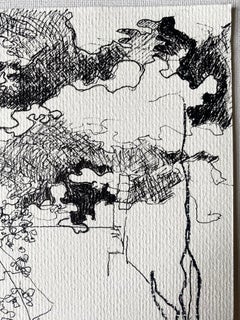 Original Drawing-Sunset Song-Drawing Time Series-British landscape-plein air-ink