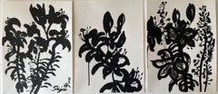 Original Triptych-Drawing Time: Garden Story-Brit Awarded Artist-Ink on Fabriano