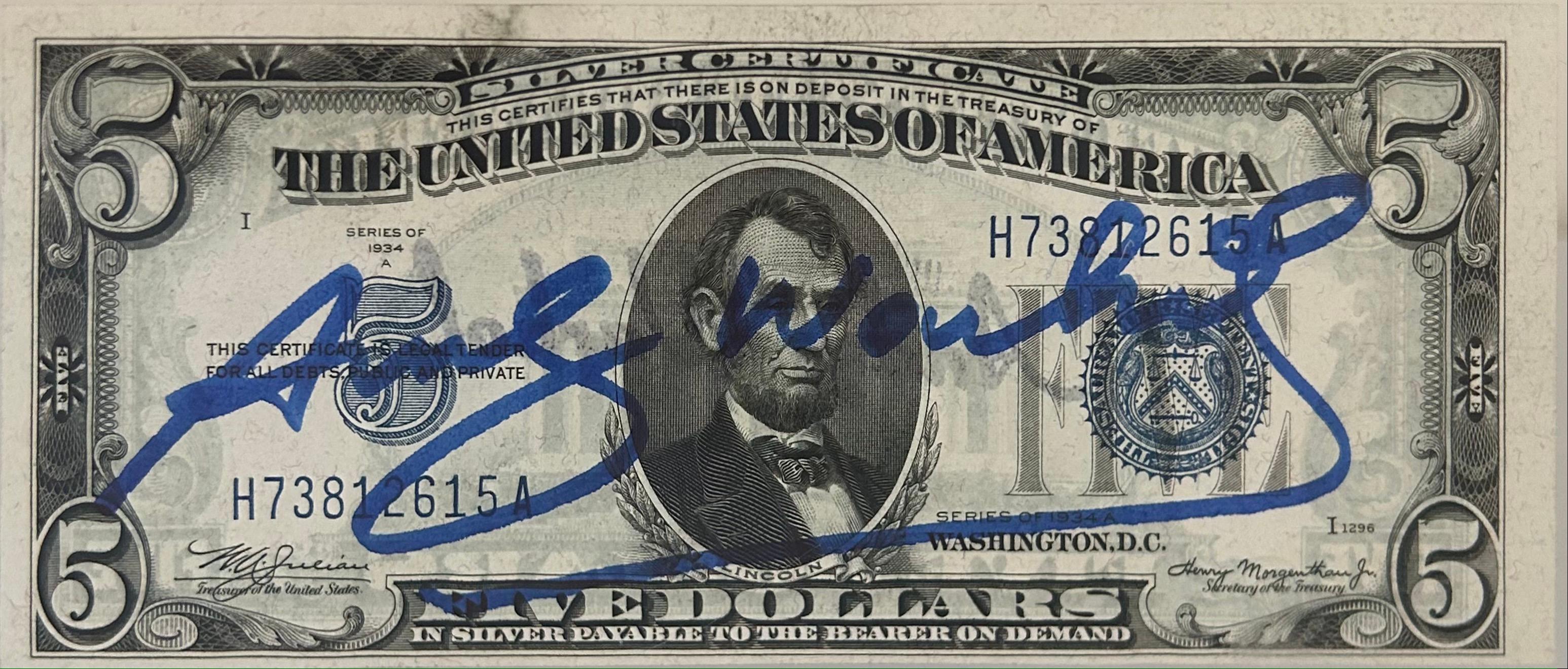 Five dollars bill - Art by Andy Warhol