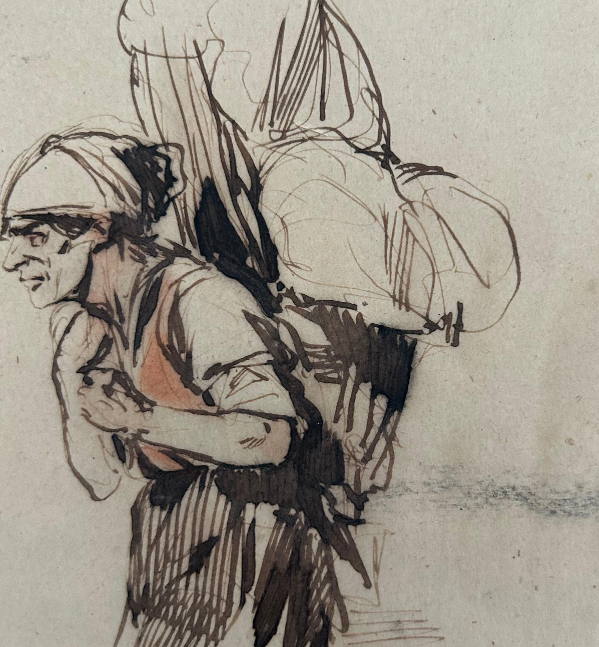 woman carrying burden