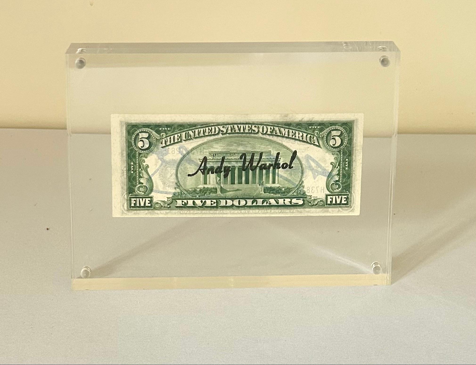 Five dollars bill - Pop Art Art by Andy Warhol