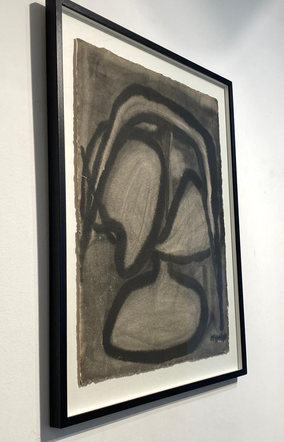 DESSIN - Gray Abstract Drawing by Philippe Hiquily