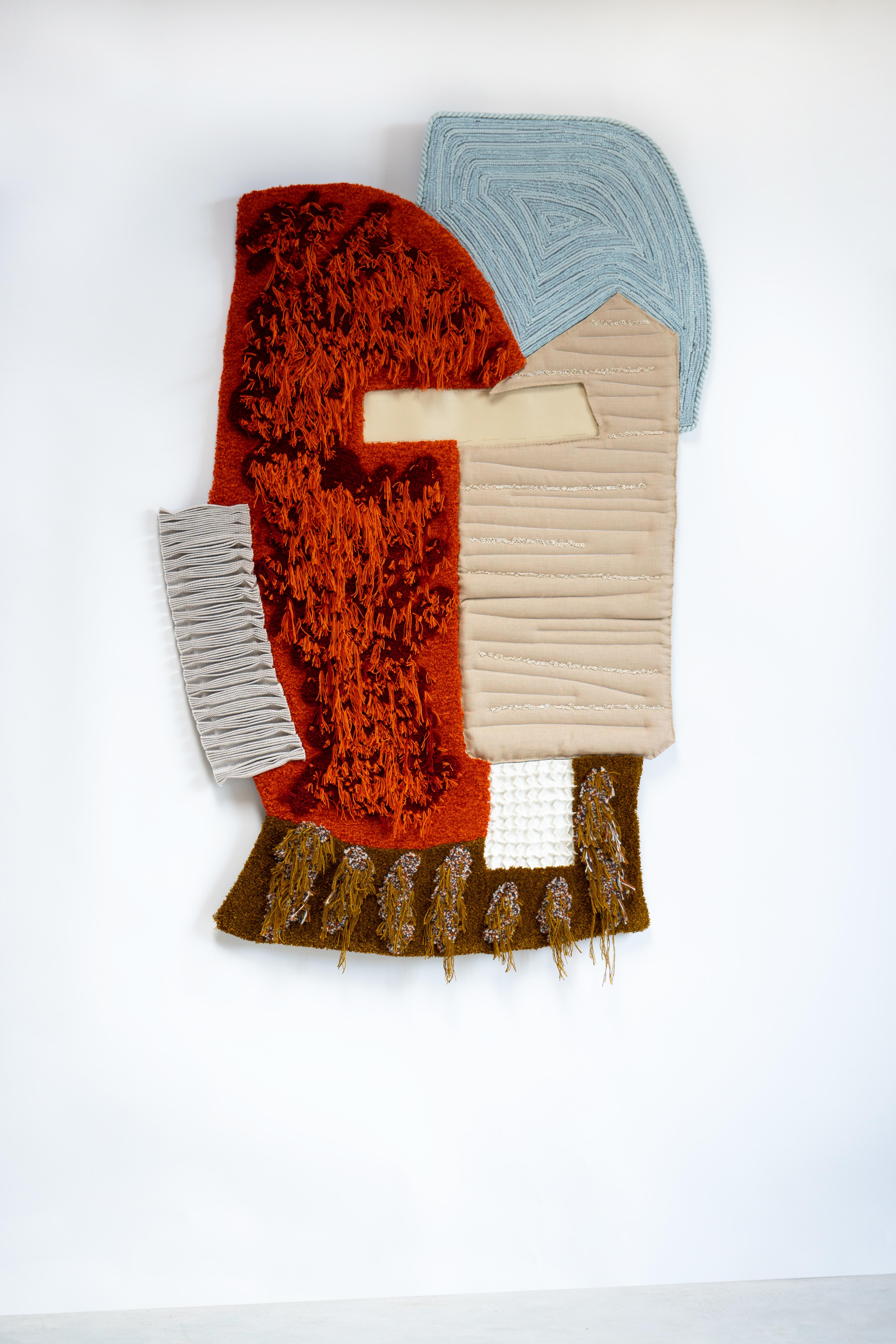 Textile Collage - Rusty - Art by Kiki van eijk