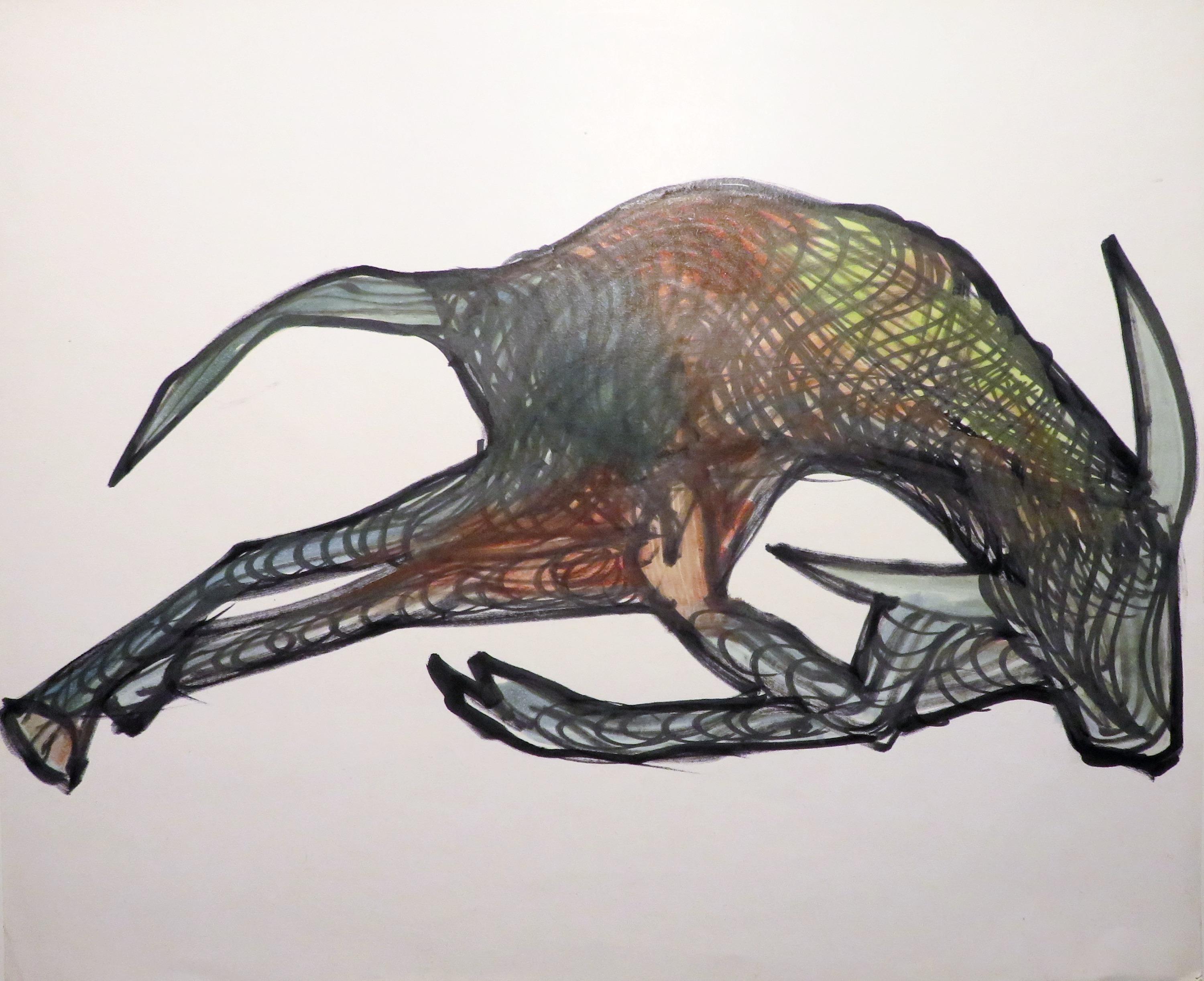 Sidney Nolan Animal Art - Bull from Drought Series