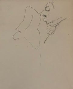 Double-sided drawing- Homme (recto)/ Homme (verso)