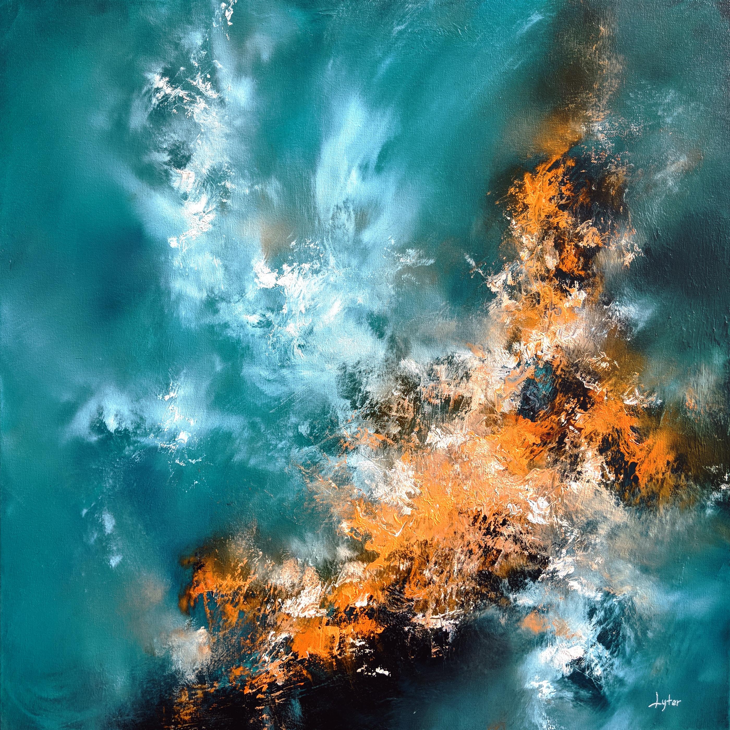 Chris Lyter Abstract Painting - Fire From Above