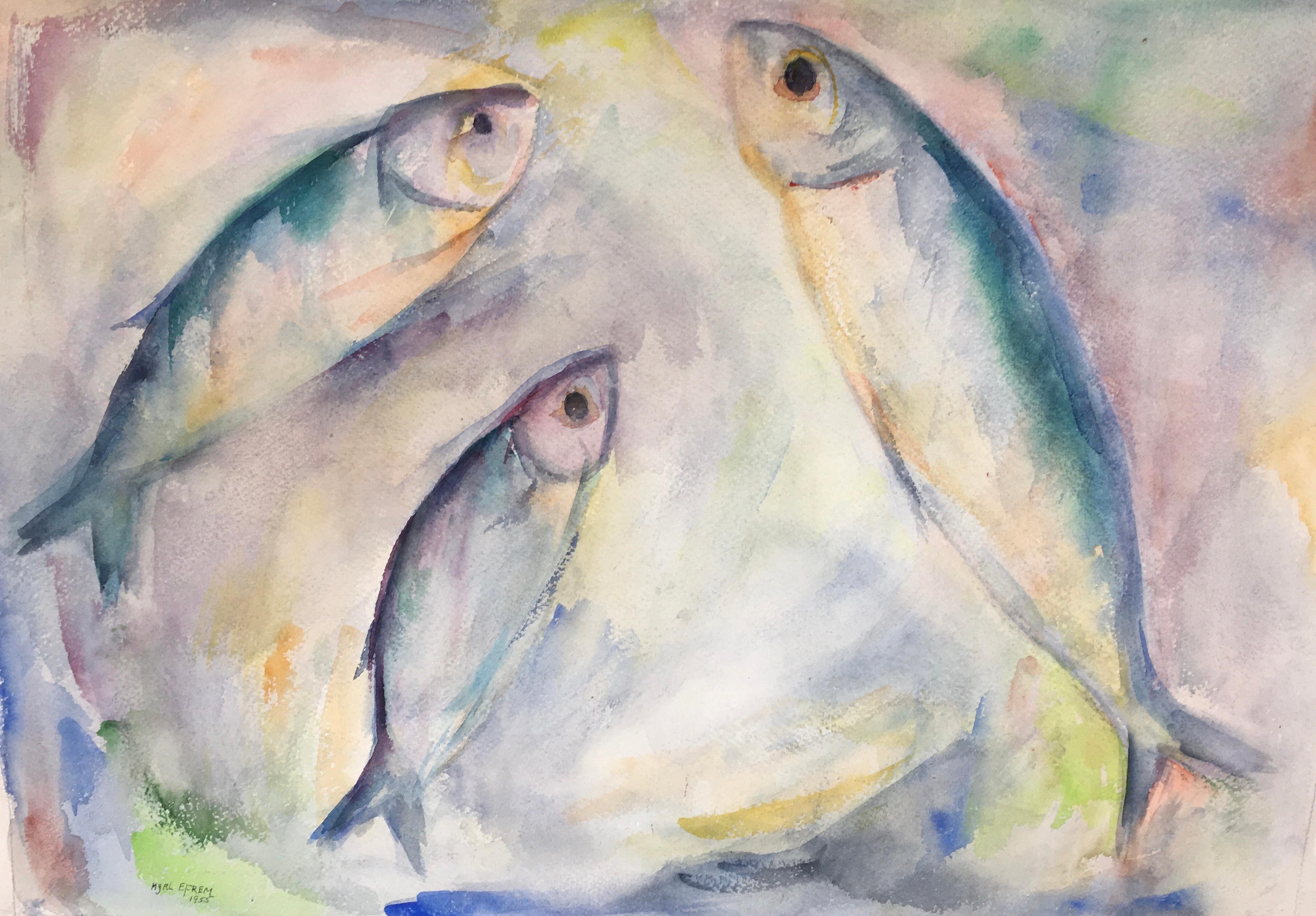 Meryl Efram Animal Art - Three Fish