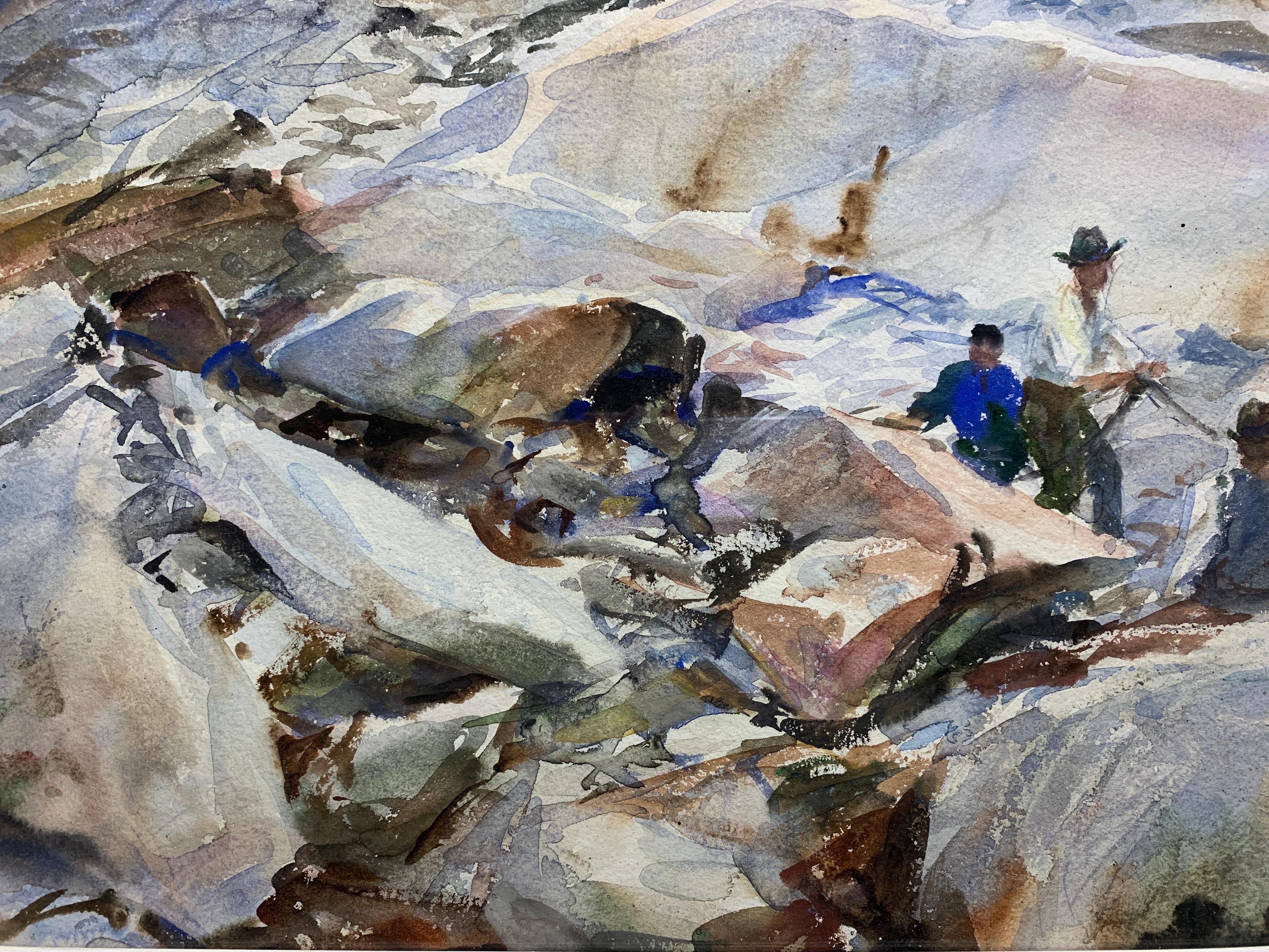 John Whorf Landscape Art – Die Rapids (Maine)