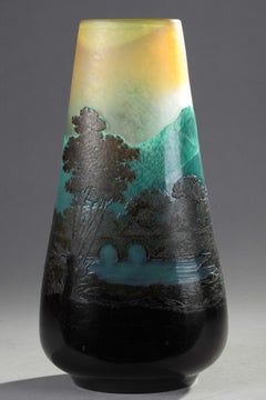 Vase with lanscape