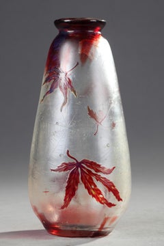 Vase Cristallerie with Acer Leaves