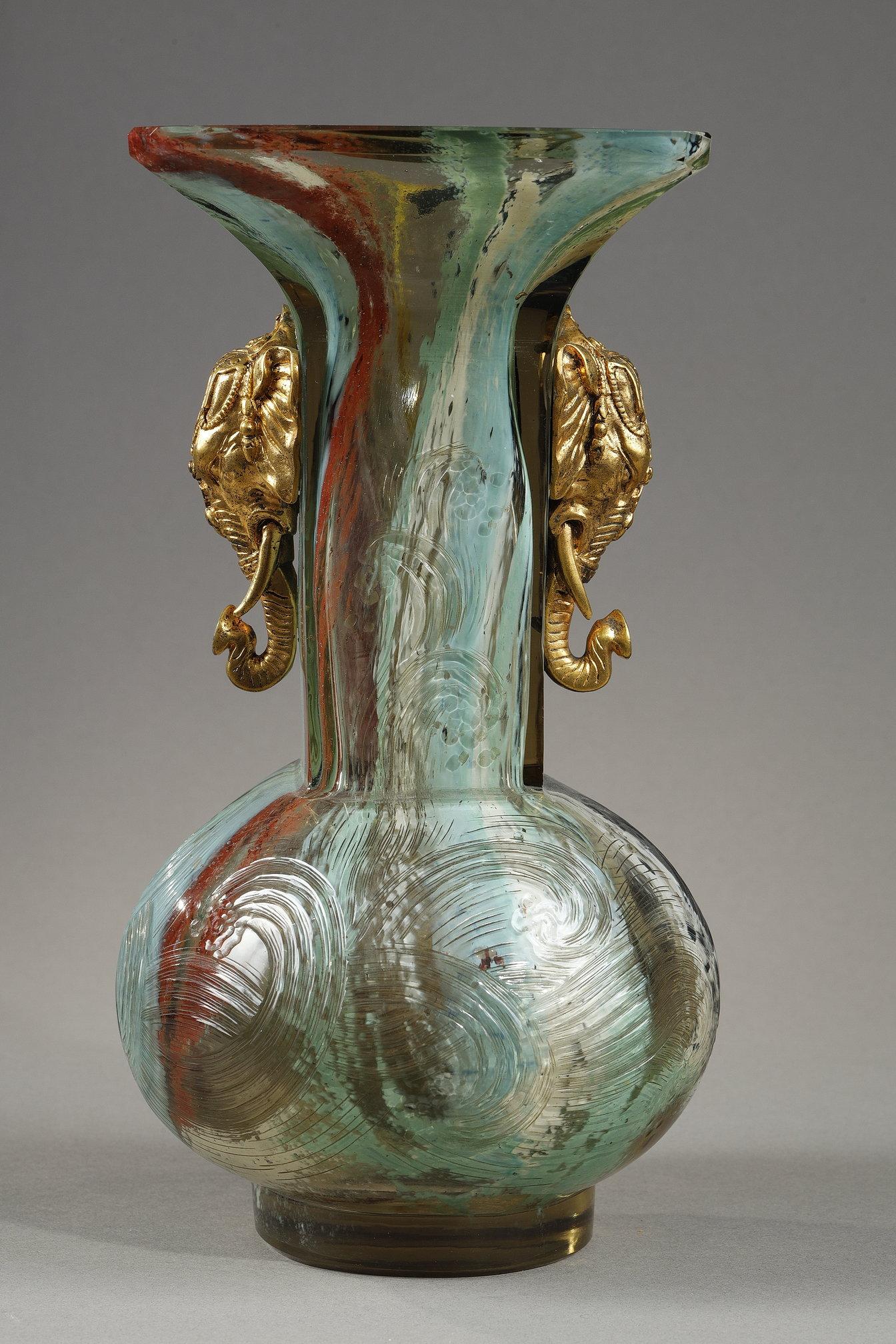 Vase with Elephant heads - Art by Eugène ROUSSEAU (1827-1890)