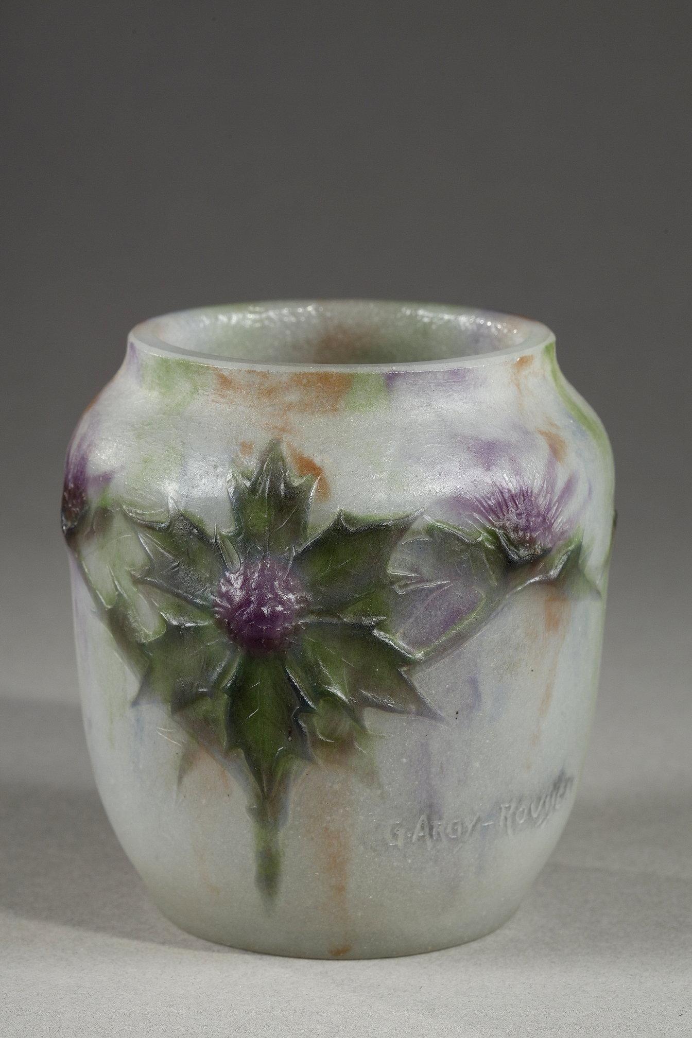 "Vaso "Thistles - Art di Gabriel Argy-Rousseau