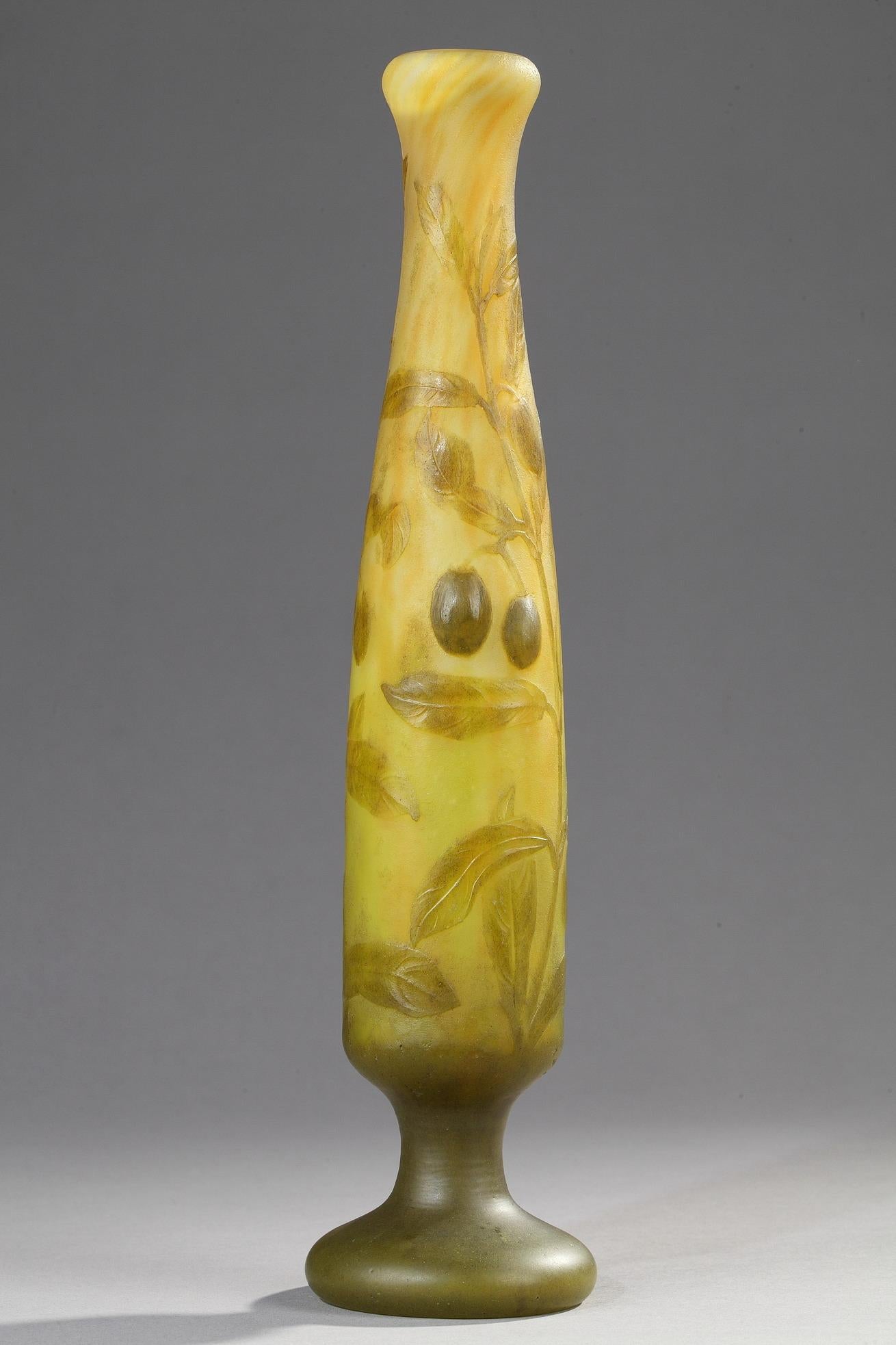 Vase avec olives - Art de Daum
