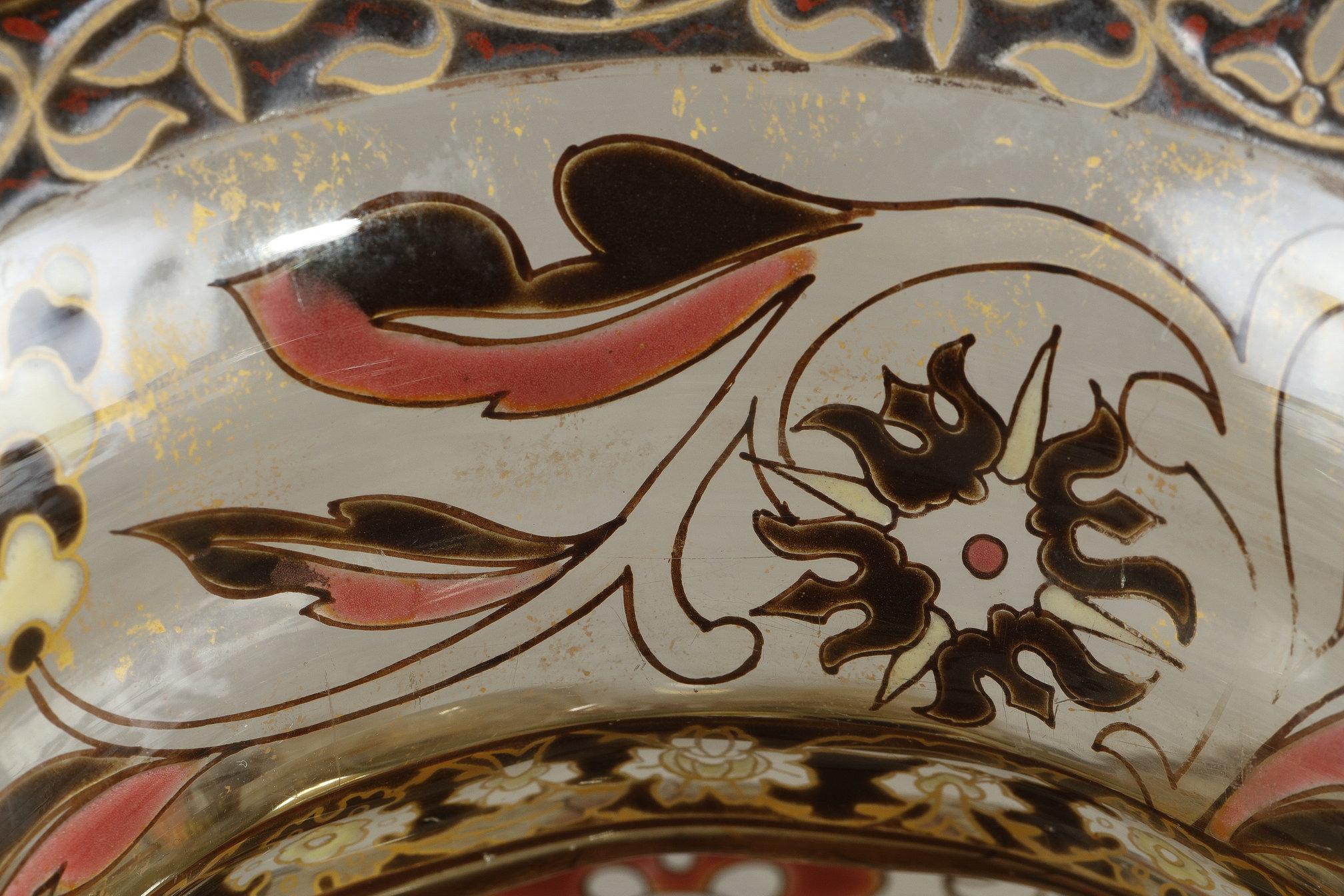 Flowery Cristallerie Vase For Sale 5