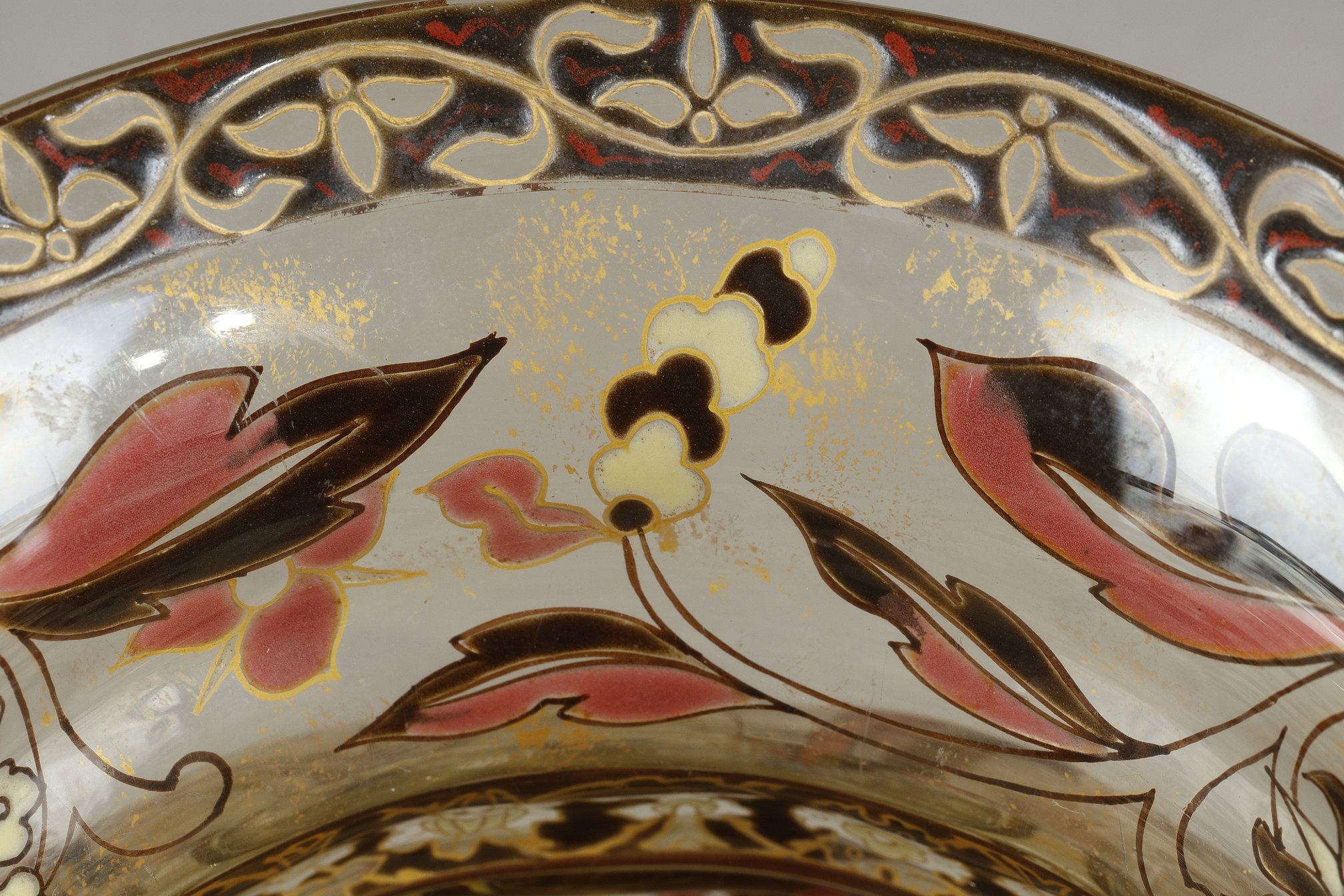 Flowery Cristallerie Vase For Sale 6