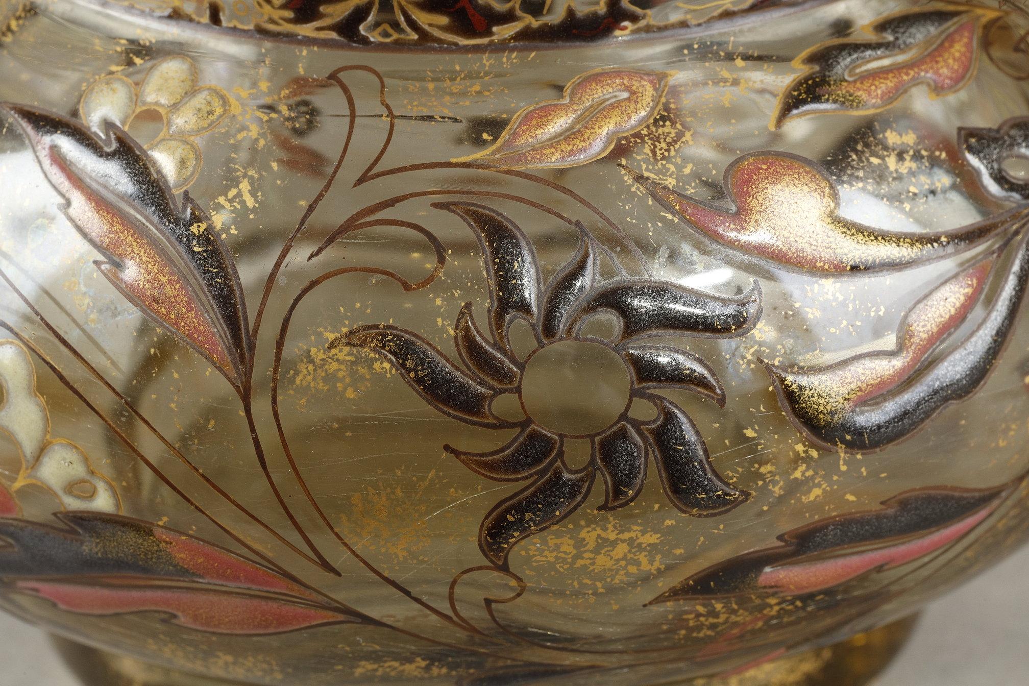 Flowery Cristallerie Vase For Sale 7