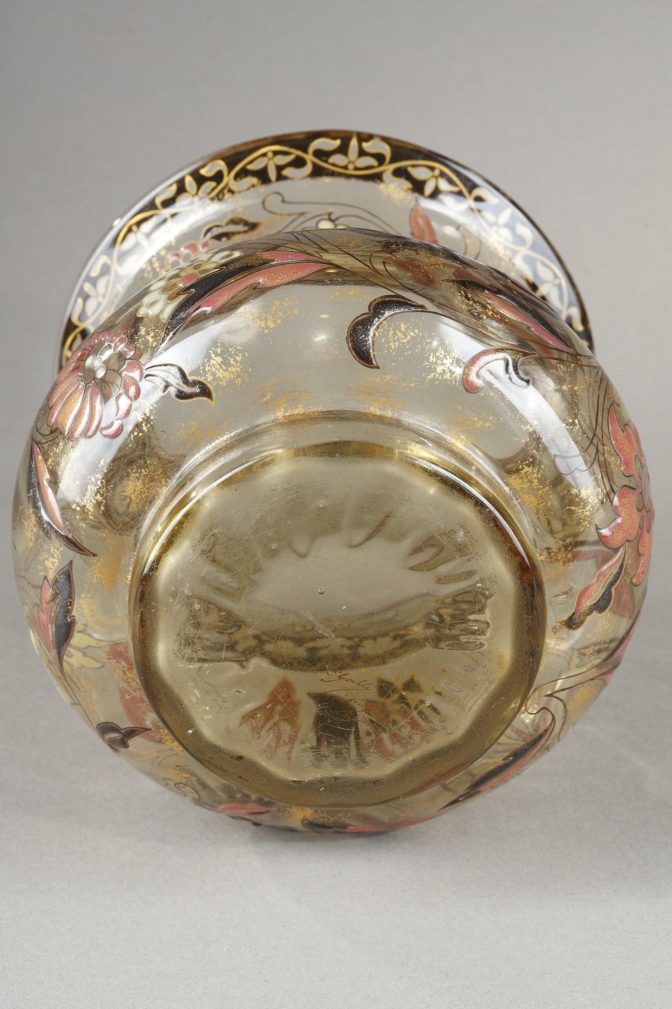 Flowery Cristallerie Vase For Sale 13