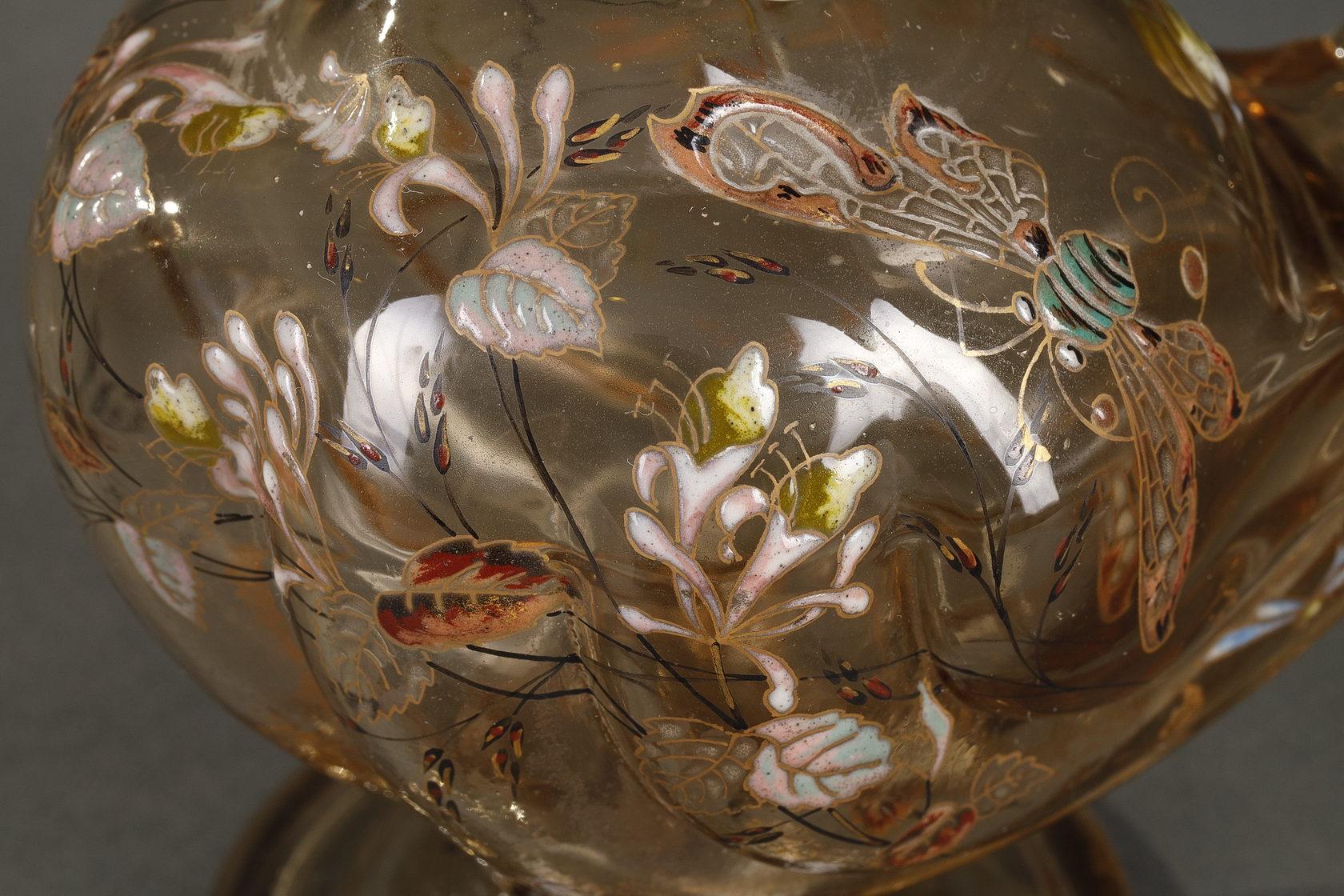 Aiguière avec insectes, Cristallerie en vente 3